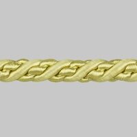 Шнур витой шторный золото (искусственный шёлк) 8 мм (25 м)